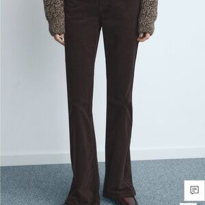 Mango Chocolate Brown Velvet Pants